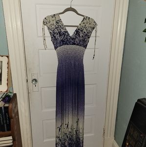 Purple long summer dress